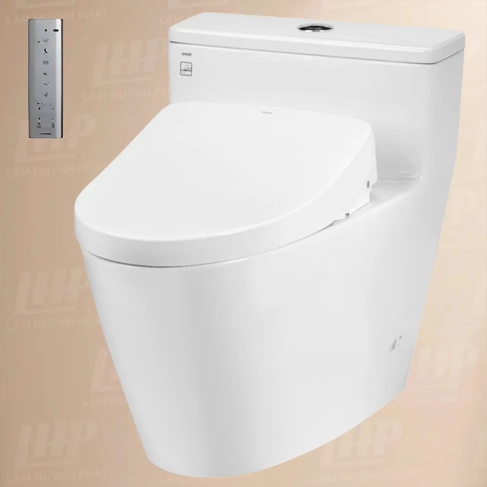 Bồn cầu TOTO MS625CDW12#XW Bồn cầu TOTO MS625DW11#XW 1 khối, nắp điện tử TCF4911Z - Ảnh 1
