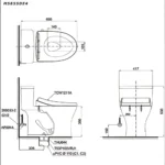 Bồn cầu TOTO MS855DE4#XW 1 khối nắp rửa cơ TCW1211A - Ảnh 10