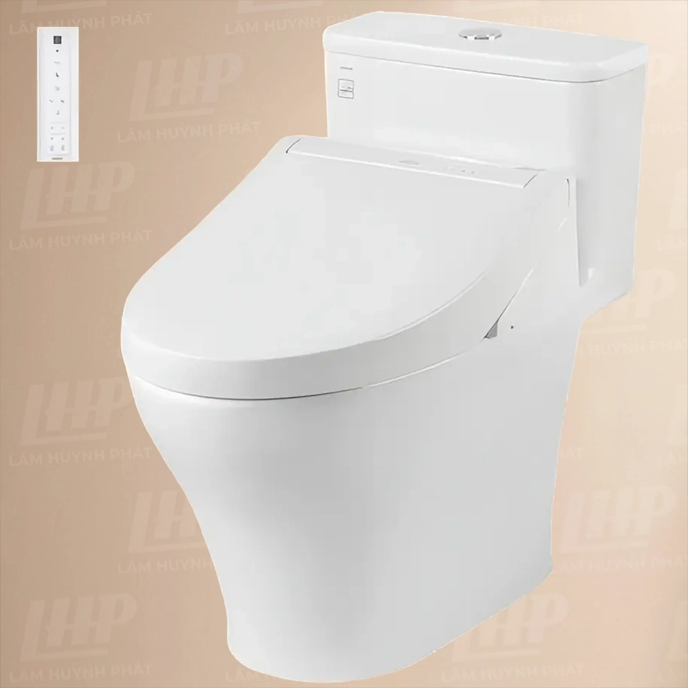 Bồn cầu TOTO MS857DW14#XW Bồn cầu TOTO MS857DW14#XW 1 khối, nắp điện tử TCF24410AAA - Ảnh 1