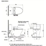 Bồn cầu TOTO MS857DW16#XW 1 khối, nắp điện tử TCF23410AAA - Ảnh 14