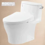 Bồn cầu TOTO MS887CRW23#XW 1 khối (Giấu dây), nắp điện tử Washlet TCF47360GAA S7, xả gạt