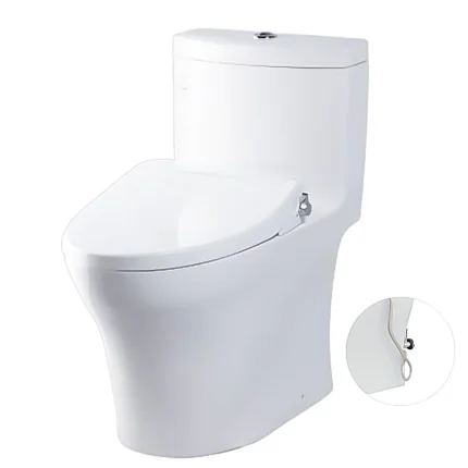 Bàn cầu TOTO MS889DRE2#XW 1 khối, nắp rửa cơ TCW07S