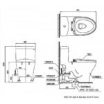 Bàn cầu TOTO MS889DRE2#XW 1 khối, nắp rửa cơ TCW07S - Ảnh 5