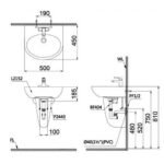 Chân treo lavabo CAESAR P2443 - Ảnh 3