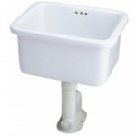 Chậu giặt CAESAR SS558AS, xả thoát sàn (bao gồm bộ xả BF559S)