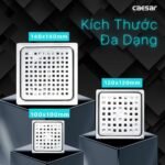 Phễu thoát sàn CAESAR ST1010B vuông 100x100 mm (Ø60) - Ảnh 3