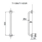 Thanh tay vịn TOTO T113B6/ T110D3R (x2) - Ảnh 6