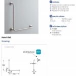 Thanh tay vịn TOTO T113BL9/ T110D3R (x3) (dạng chữ L) - Ảnh 6