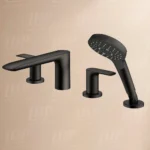Vòi xả bồn tắm TOTO TBG04202BC#MBL nóng lạnh, dòng GA (4 lỗ), màu đen mờ, kèm tay sen