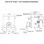 Van điều chỉnh nhiệt độ TOTO TBG08304VA/ TBN01001B (kèm phụ kiện âm tường) - Ảnh 2