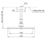 Bát sen gắn trần TOTO TX491SN tròn 250mm - Ảnh 6