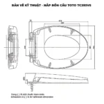 Nắp bồn cầu TOTO TC393VS#W - Ảnh 7