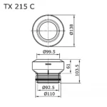 Bích nối sàn bồn cầu TOTO TX215C - Ảnh 4