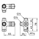 Van khóa chữ T TOTO TX434S - Ảnh 2