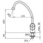 Vòi chén TOTO TX603KM lạnh - Ảnh 3