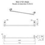 Giá treo khăn TOTO TX701AE EGO - Ảnh 2