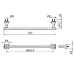 Giá treo khăn TOTO TX701AW - Ảnh 2