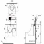 Bồn tiểu nam CAESAR U0232 treo tường, cấp nước trên, thoát ngang - Ảnh 8