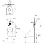 Bồn tiểu nam CAESAR U0233 treo tường, thoát ngang - Ảnh 6