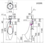 Bồn tiểu nam CAESAR U0266 treo tường, thoát ngang - Ảnh 7