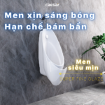 Bồn tiểu nam CAESAR U0267 treo tường, thoát ngang - Ảnh 4