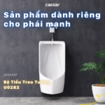Bồn tiểu nam CAESAR U0282 treo tường, cấp nước trên, thoát ngang - Ảnh 5