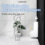 Bồn tiểu nam CAESAR U0282 treo tường, cấp nước trên, thoát ngang - Ảnh 6