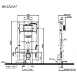 Két nước bồn cầu TOTO WH172A âm tường - Ảnh 9