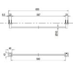 Giá treo khăn TOTO YT408S6RV dòng L vuông - Ảnh 5
