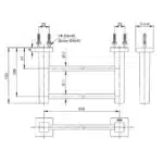 Giá treo khăn TOTO YT408W6V dòng L vuông - Ảnh 4