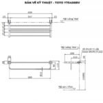 Giá treo khăn TOTO YTS408BV (2 tầng) dòng L vuông - Ảnh 6