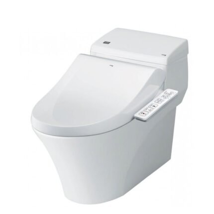 Bồn cầu INAX AC-1017R+CW-H17VN/ BW1 (AC1017R) 1 khối nắp điện tử CW-H17VN (xả gạt)