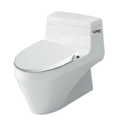 Bồn cầu INAX AC-1135+CW-S15VN/ BW1 (AC1135VN) 1 khối nắp rửa cơ S15VN, xả gạt