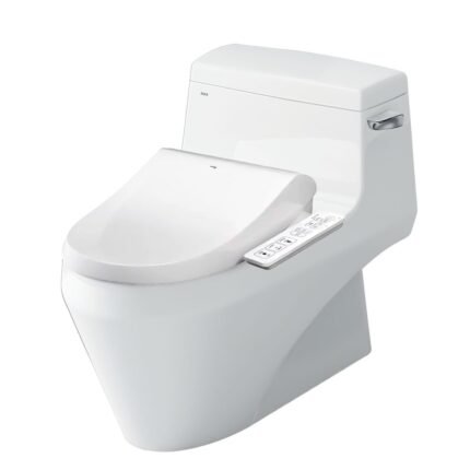Bồn cầu INAX AC-1135+CW-H18VN/ BW1 (AC1135) 1 khối nắp điện tử CW-H18VN (xả gạt)