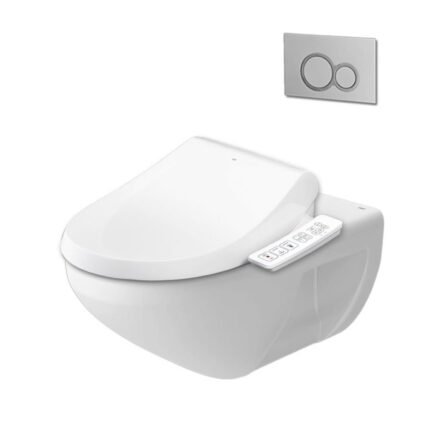 Bồn cầu INAX AC-22P+CW-H17VN/ BW1 (AC22P) treo tường nắp điện tử CW-H17VN