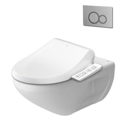 Bồn cầu INAX AC-23P+CW-H18VN/ BW1 (AC23P) treo tường nấp điện tử CW-H18VN