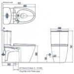 Bồn cầu INAX ACT-602VN/ BW1 (ACT602) 2 khối nắp êm CF-602VS, xả không chạm - Ảnh 2