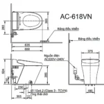 Bồn cầu thông minh INAX AC-618VN/ BW1 - Ảnh 4