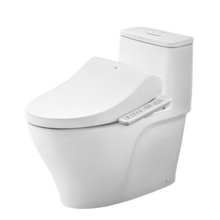 Bồn cầu INAX AC-989+CW-H17VN/ BW1 (AC989) 1 khối nắp điện tử CW-H17VN