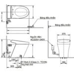 Bồn cầu thông minh INAX AC-G216VN/ BKG (ACG216VN) Satis G Màu Đen - Ảnh 2