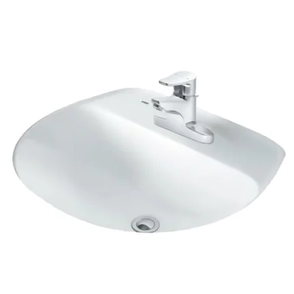 Chậu rửa mặt lavabo INAX AL-2094VEC/ BW1 (AL2094VEC) âm bàn, 3 lỗ