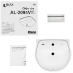 Chậu rửa mặt lavabo INAX AL-2094VFC/ BW1 (AL2094VFC) âm bàn - Ảnh 2