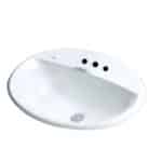 Chậu rửa mặt lavabo INAX AL-2395VEC/ BW1 (AL2395VEC) dương vành 3 lỗ - Ảnh 2