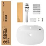 Chậu rửa mặt lavabo INAX AL-S640VFC/ BW1 (ALS620VFC) đặt bàn - Ảnh 2