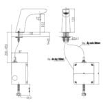 Vòi lavabo INAX AMV-50B (AMV50B) lạnh, cảm ứng dùng pin - Ảnh 4
