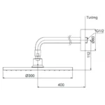 Bát sen gắn tường TOTO DBX113CA Tròn 300mm - Ảnh 2