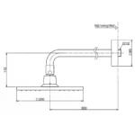Bát sen gắn tường TOTO DBX115CAMR Vuông 200mm - Ảnh 2