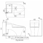 Bồn cầu INAX AC-1008VRN/ BW1 (AC1008VRN) 1 khối nắp êm CF-1008VS - Ảnh 3
