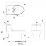 Bồn cầu INAX AC-939+CW-KA22AVN/ BW1 (AC939VN) 1 khối nắp điện tử CW-KA22AVN - Ảnh 2