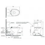 Bàn cầu TOTO CS838DE4#XW 2 khối nắp rửa cơ TCW1211S - Ảnh 2